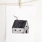 Log Cabin 9x12 Lino Print