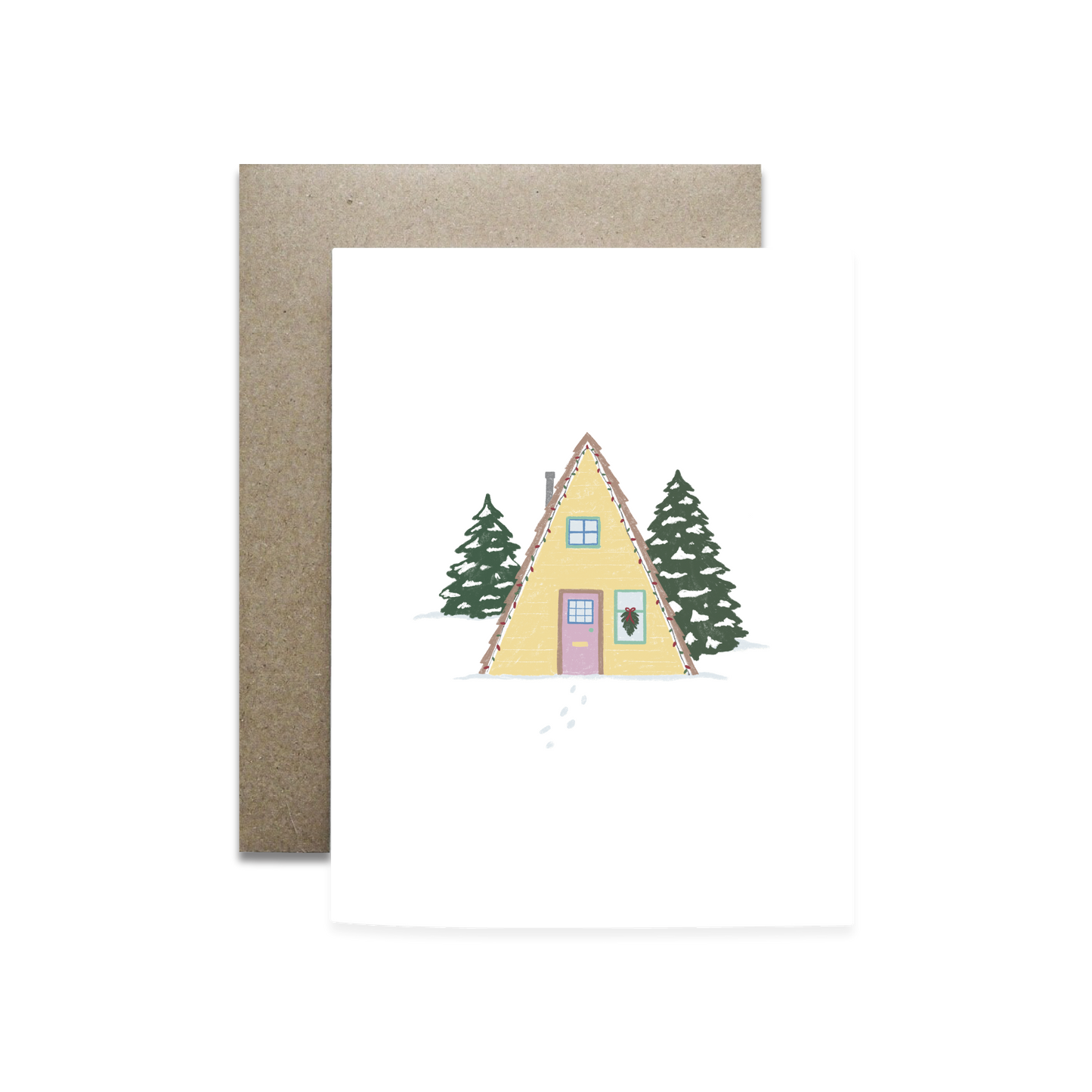 Yellow Alpine Cabin Card