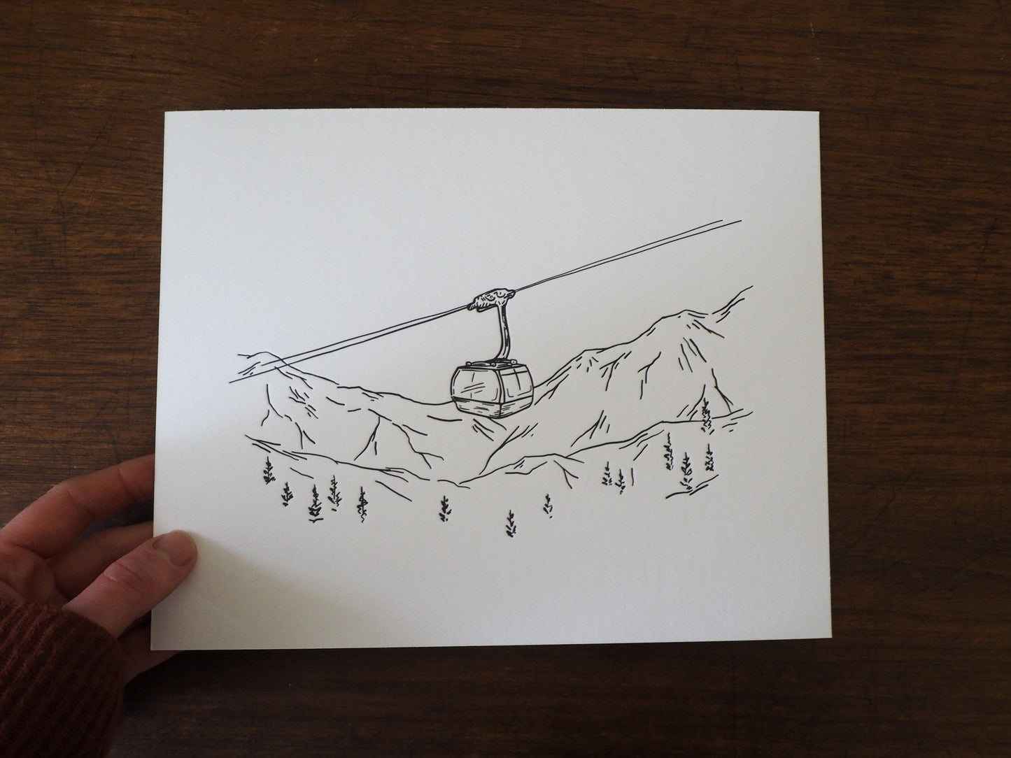 Gondola Letterpress Print