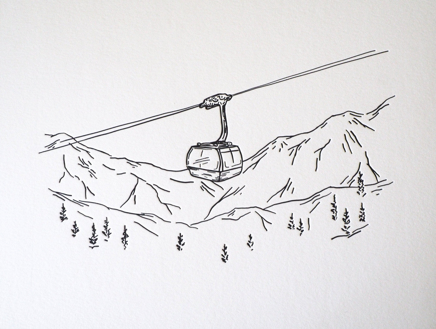 Gondola Letterpress Print